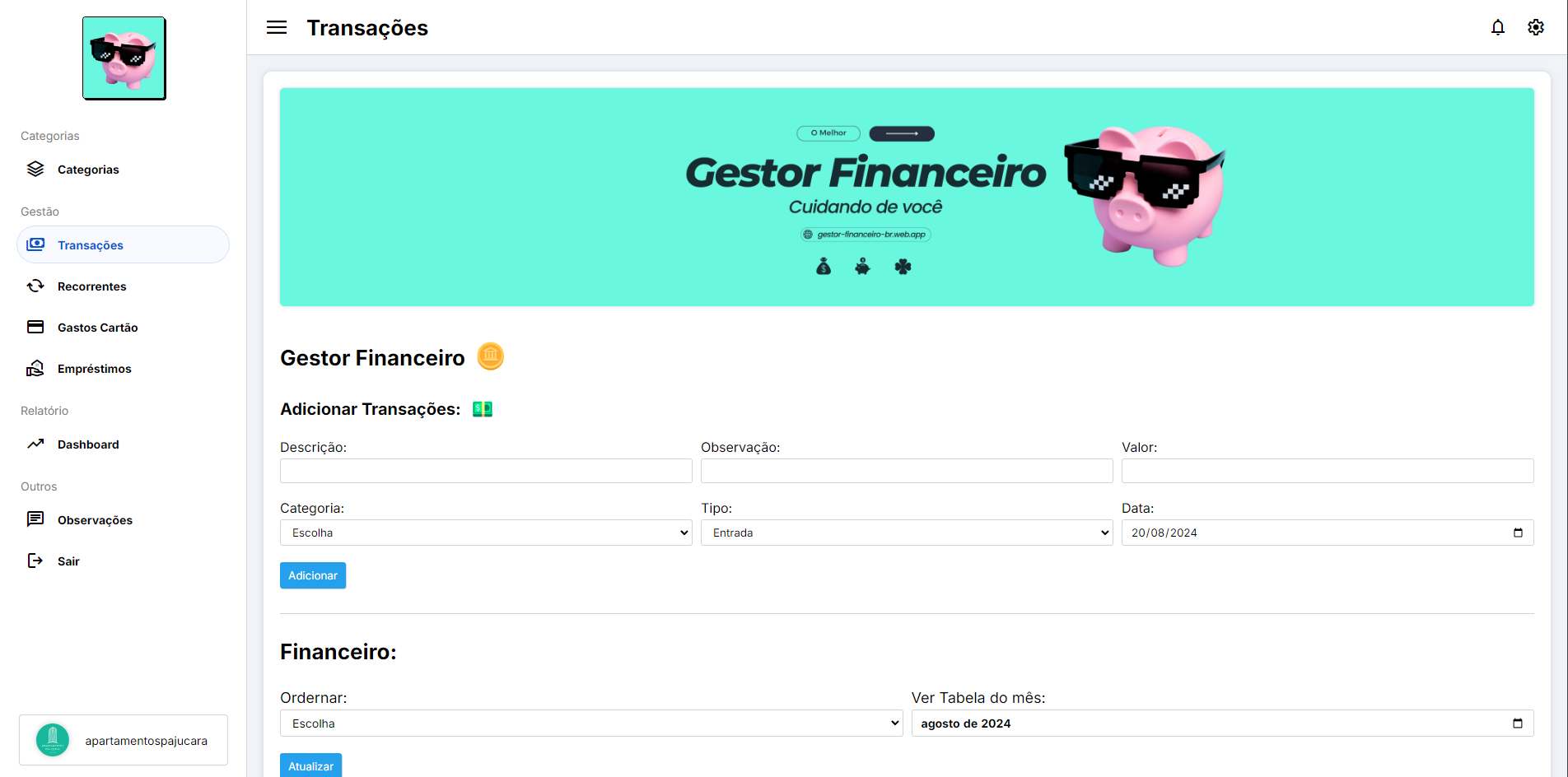 Gestor Financeiro